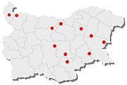 Carte de la Bulgarie, positions des villages nommés « Aléxandrovo »
